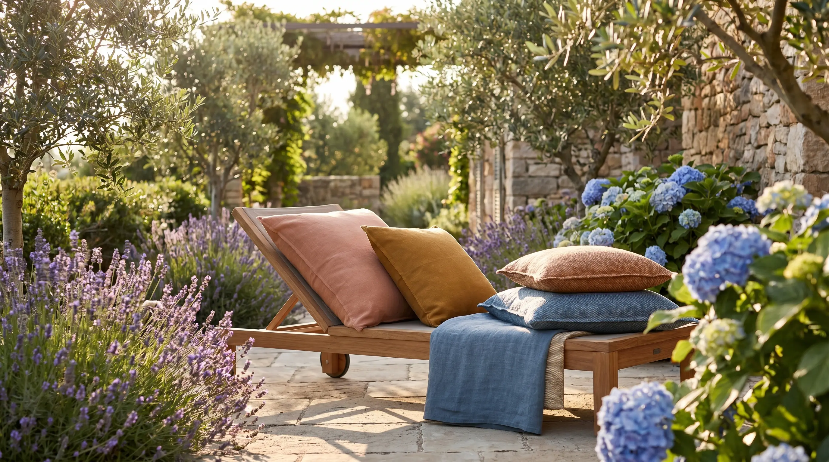 Wie stimmst du deine Outdoor-Kissen auf Pflanzen und Blumen ab?